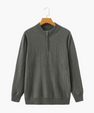 100% Cashmere Ribbed Half Zip