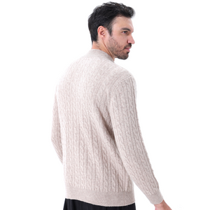 100% Cashmere Woven Half Zip