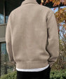 Woolen Button Half Zip