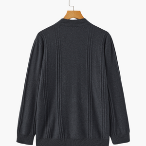 100% Cashmere Ribbed Half Zip