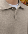 Woolen Button Half Zip