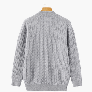 100% Cashmere Woven Half Zip
