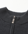 100% Cashmere Ribbed Half Zip