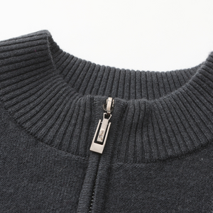 100% Cashmere Ribbed Half Zip