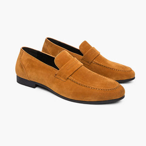 Old Money Suede Penny Loafers