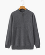 100% Cashmere Ribbed Half Zip
