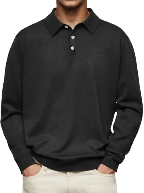 Alessandro Long-Sleeve Piqué Shirt – Effortless Elegance by Casa di Vogue