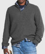 Matteo Functional Zip Knit Sweater – Refined Versatility by Casa di Vogue