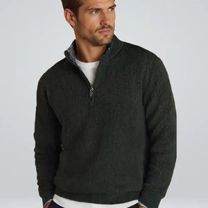 DiVogue | Stickad tröja med funktionell dragkedja