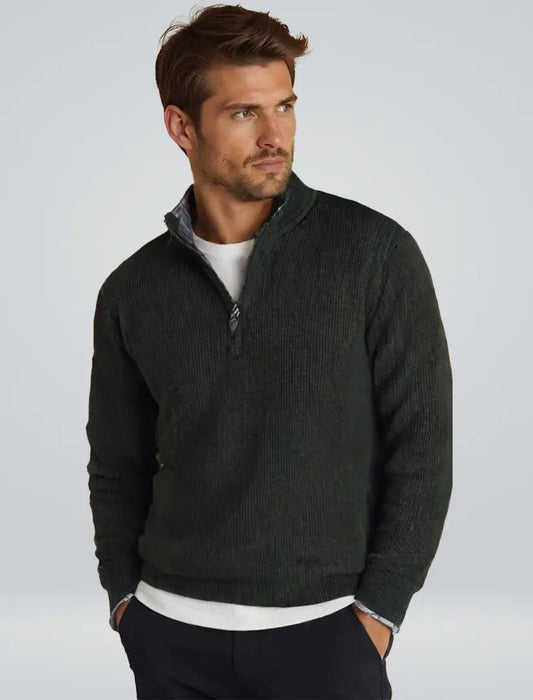 Matteo Functional Zip Knit Sweater – Refined Versatility by Casa di Vogue