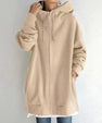 Coat - Polyester Blend Hooded Design And Light Warmth