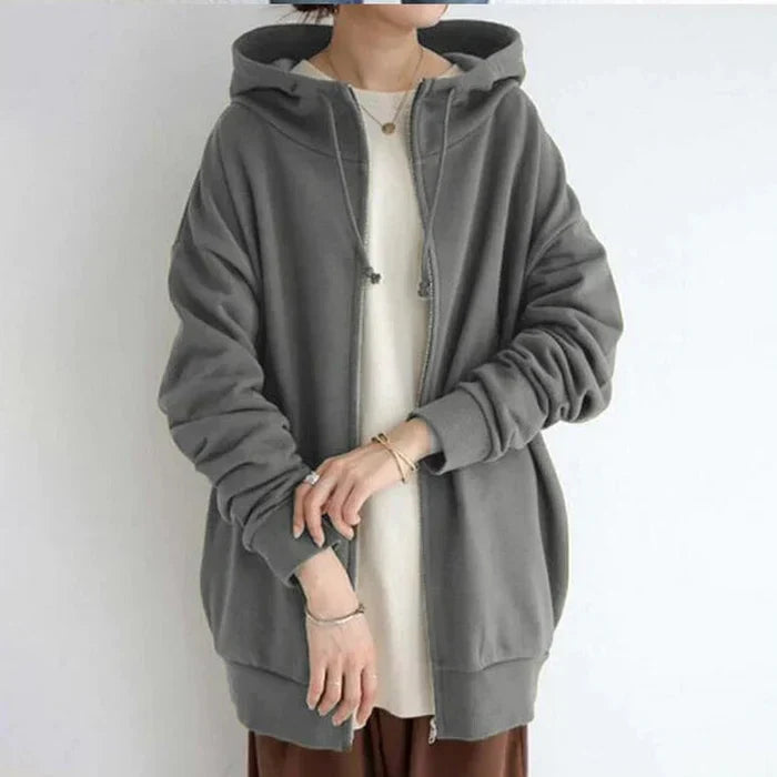 Coat - Polyester Blend Hooded Design And Light Warmth