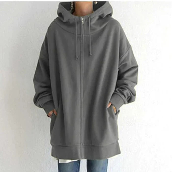 Coat - Polyester Blend Hooded Design And Light Warmth