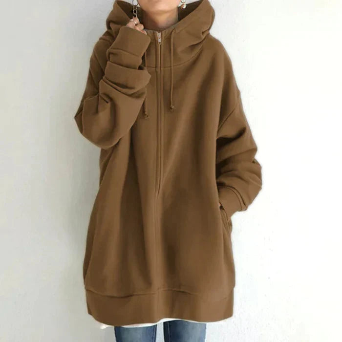Coat - Polyester Blend Hooded Design And Light Warmth