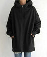 Coat - Polyester Blend Hooded Design And Light Warmth