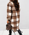 Coat - Warm-Fiber Blend Structured Collar & Blocks Drafts