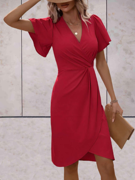 Valentina Wrap Dress – V-Neck Elegance