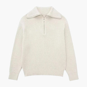 Striped Zip Up Sweater