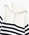 Striped Zip Up Sweater