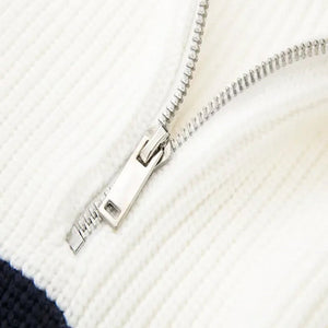 Striped Zip Up Sweater