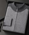 100 % Kashmir Zipper Cardigan för Herr – Varm Vintertröja
