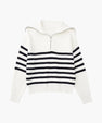 Striped Zip Up Sweater