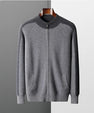 100 % Kashmir Zipper Cardigan för Herr – Varm Vintertröja