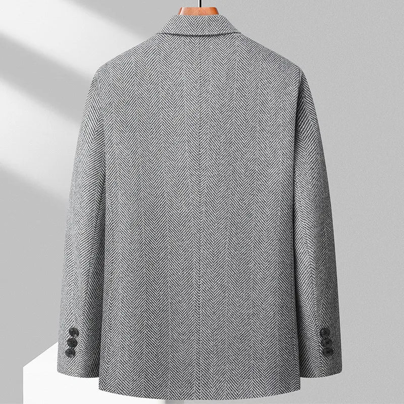 Herr Blazer Ullblandning Skräddarsydd Passform