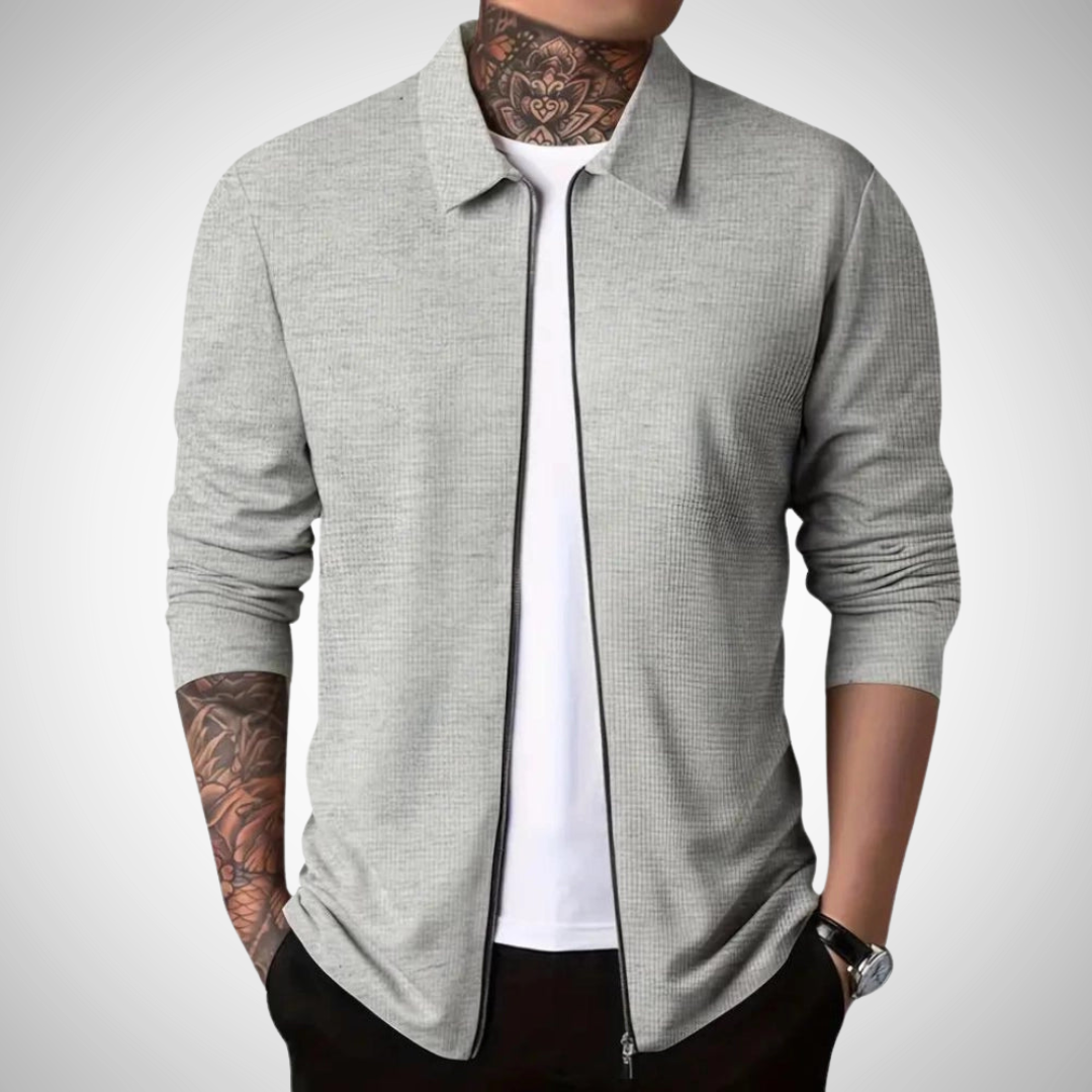 Herr Slim Fit Cardigan med Modern Stil