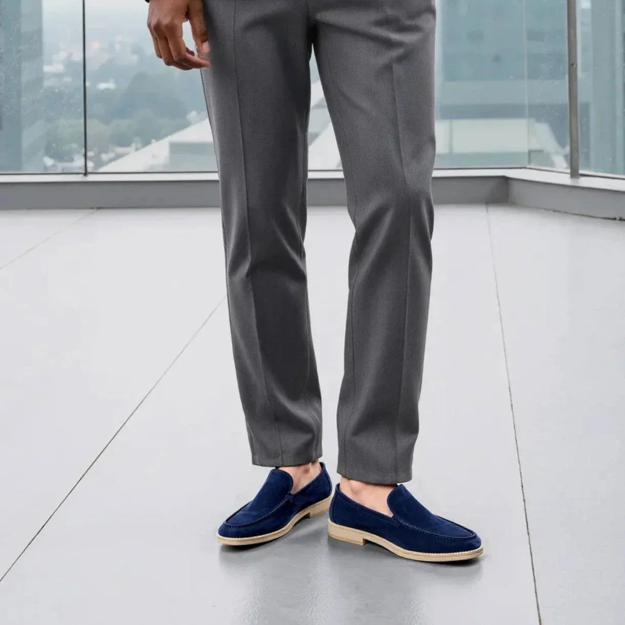 Herrmocka Loafers i Tidlös Design med Anti-Slip Sula