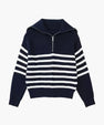Striped Zip Up Sweater