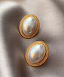 Radiance Oval Pearl Studs
