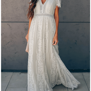 Kvinnors Bomullsklänning Kortärmad