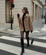 Polyester Blend Coat - Oversized Cut And Roomy Layering Fit