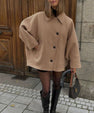 Polyester Blend Coat - Oversized Cut And Roomy Layering Fit