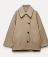 Polyester Blend Coat - Oversized Cut And Roomy Layering Fit