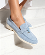 Old Money Suede Lady Loafers